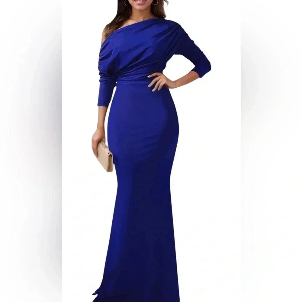 Unbranded Beautiful Royal Blue formal gown Mermaid Dress Size Larger. K-10
